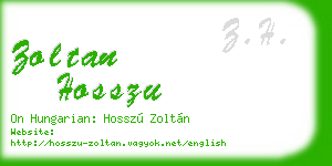 zoltan hosszu business card