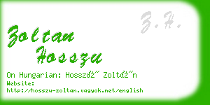 zoltan hosszu business card